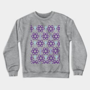 Purple Atomic Pattern Crewneck Sweatshirt